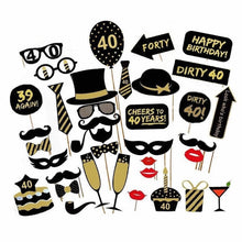 Load image into Gallery viewer, 16/18/21st/30/40/50/60th Happy Birthday Party Supplies Photo Booth Props Man Woman Birthday Party Decorations Photobooth