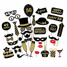 Load image into Gallery viewer, 16/18/21st/30/40/50/60th Happy Birthday Party Supplies Photo Booth Props Man Woman Birthday Party Decorations Photobooth