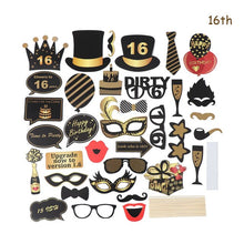 Load image into Gallery viewer, 16/18/21st/30/40/50/60th Happy Birthday Party Supplies Photo Booth Props Man Woman Birthday Party Decorations Photobooth