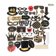 Load image into Gallery viewer, 16/18/21st/30/40/50/60th Happy Birthday Party Supplies Photo Booth Props Man Woman Birthday Party Decorations Photobooth