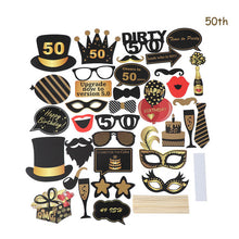 Load image into Gallery viewer, 16/18/21st/30/40/50/60th Happy Birthday Party Supplies Photo Booth Props Man Woman Birthday Party Decorations Photobooth