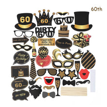 Load image into Gallery viewer, 16/18/21st/30/40/50/60th Happy Birthday Party Supplies Photo Booth Props Man Woman Birthday Party Decorations Photobooth