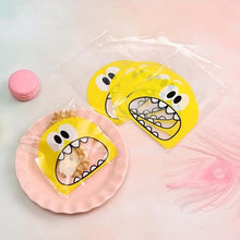 Load image into Gallery viewer, 100pcs Cute Big Teech Mouth Monster Plastic Bag Wedding Birthday Cookie Candy Gift Packaging Bags OPP Self Adhesive Party Favors