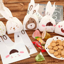 Load image into Gallery viewer, 25Pcs/lot Cute Rabbit Long Ear Candy Bags Bunny Cookie Biscuit Packaging Supplies Small Snack Bag Wedding Party Favor Gift