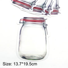 Load image into Gallery viewer, 5pcs/lot Convenient PE Mason Bottles Bags Nuts Cookies Candy Snacks Sealed Plastic Bag Home Decoration Storage Supplies