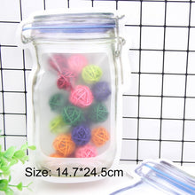 Load image into Gallery viewer, 5pcs/lot Convenient PE Mason Bottles Bags Nuts Cookies Candy Snacks Sealed Plastic Bag Home Decoration Storage Supplies