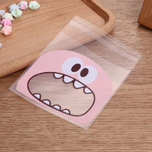 Load image into Gallery viewer, 50PCS Cute Cartoon Monster Cookie&amp;Candy Self-Adhesive Plastic Bags For Biscuits Snack Baking Package Supplies Christmas Decor