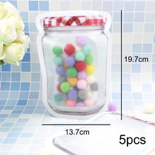 Load image into Gallery viewer, 5pcs/lot Convenient PE Mason Bottles Bags Nuts Cookies Candy Snacks Sealed Plastic Bag Home Decoration Storage Supplies